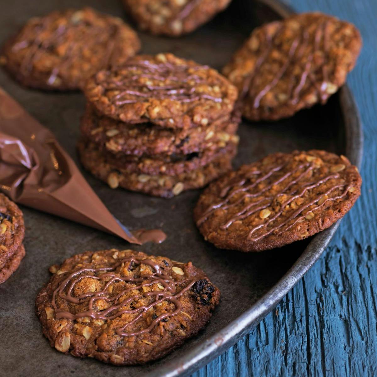 Cookies med havregryn og rosiner