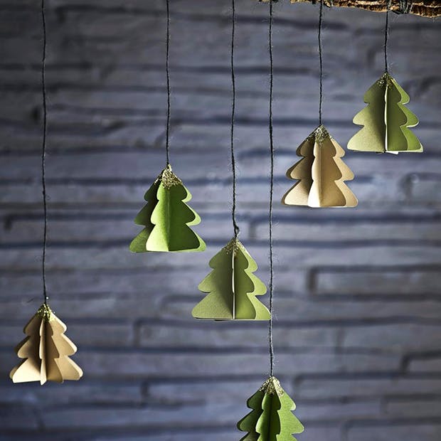 Smukke glimtende juletræer