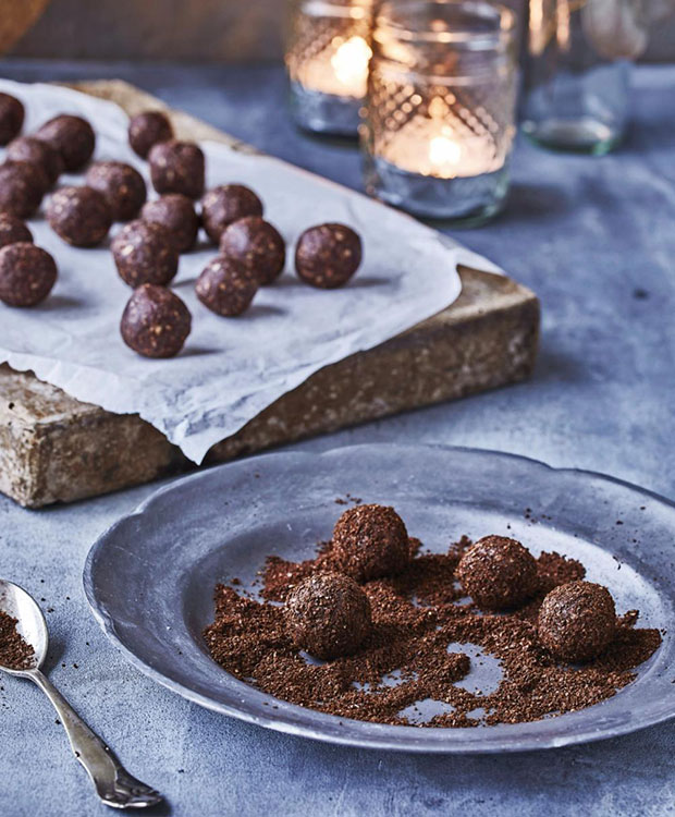 Velsmagende havregrynskugler med kaffesmag