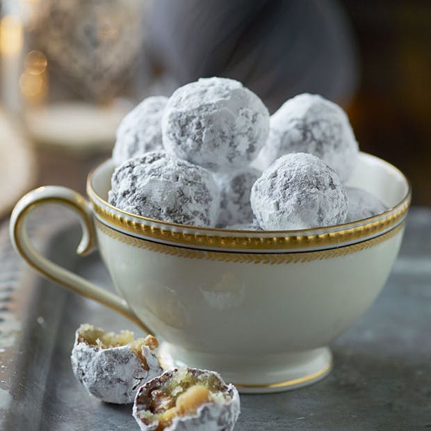 Hjemmelavede snebolde med orangesmag