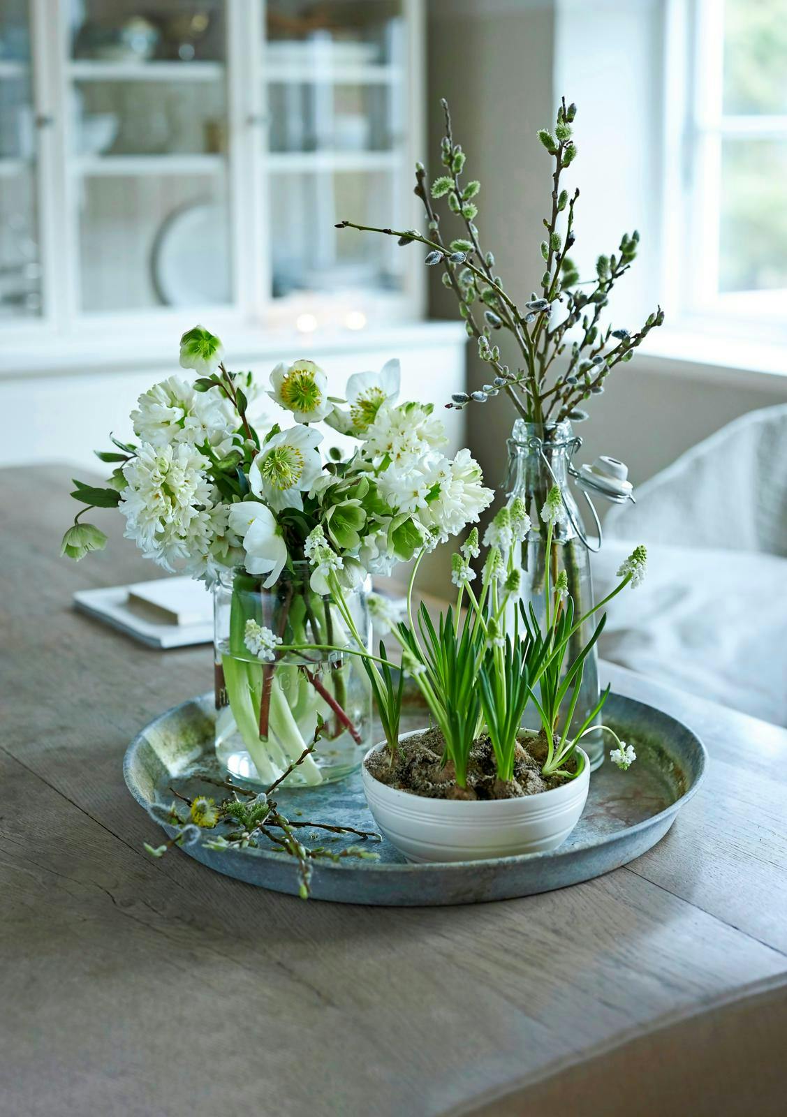 Smukke hvide vinterblomster