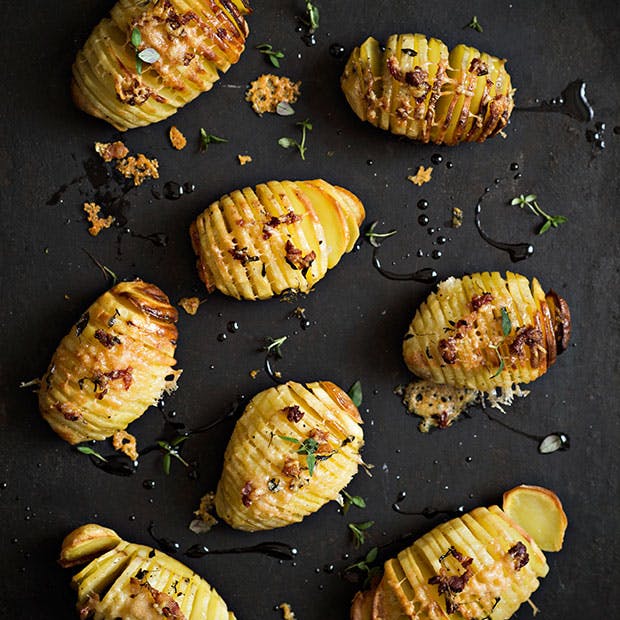 Hasselback kartofler - hasselbagte kartofler