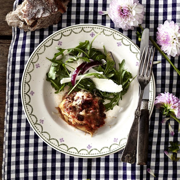 lasagne med ratatouille