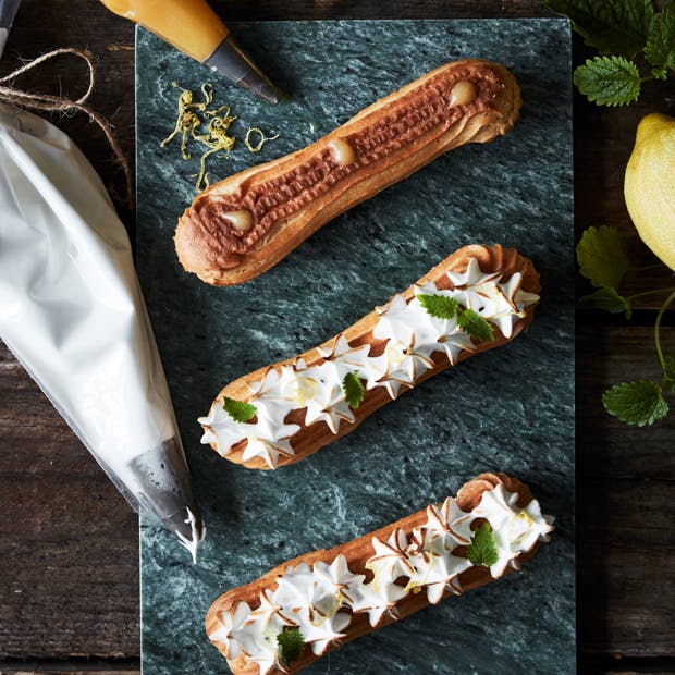Eclair med lemoncurd