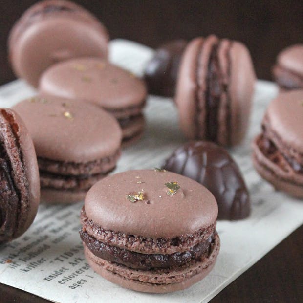 Macarons med kæmpe-skilpadde