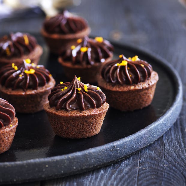 Mazarinkage med chokolade og appelsin