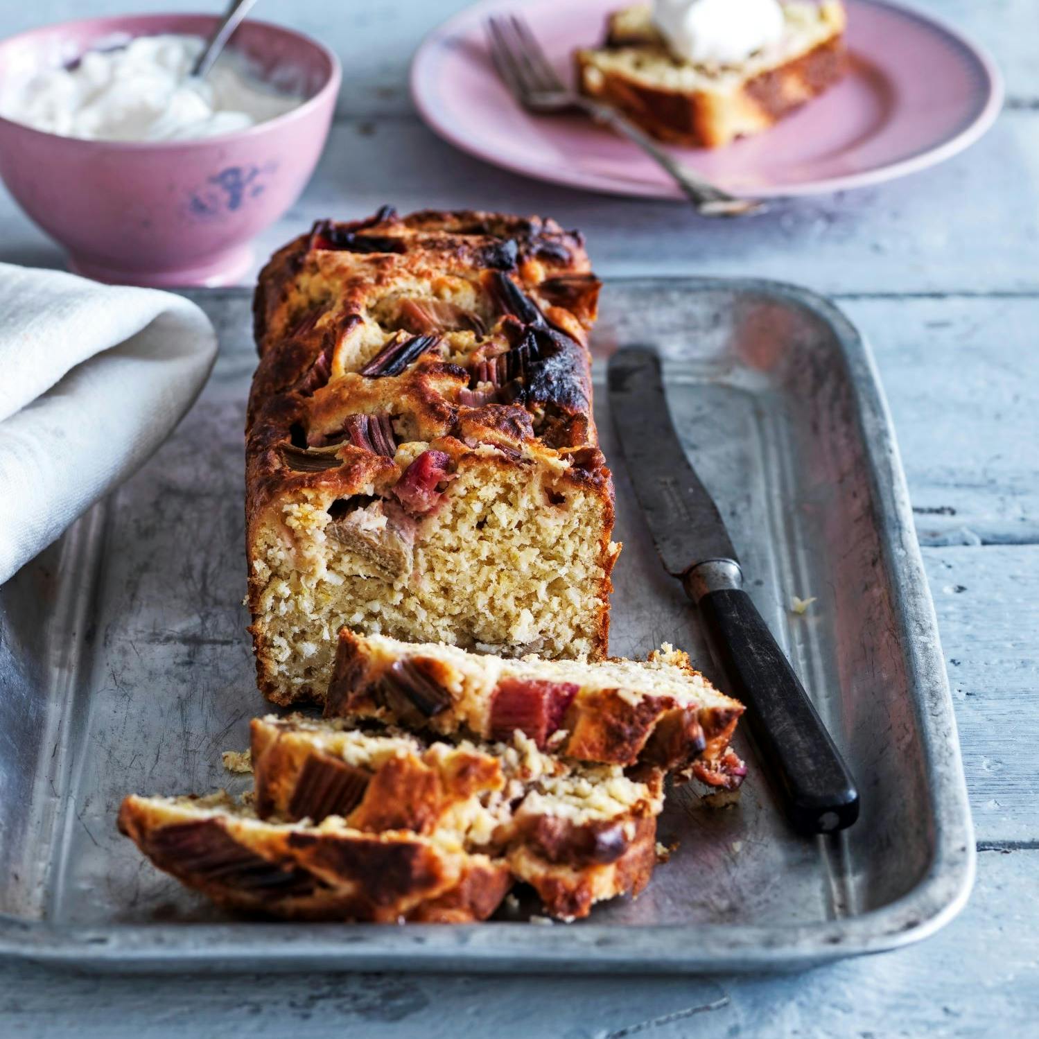 Rabarberkage med kokos og citron