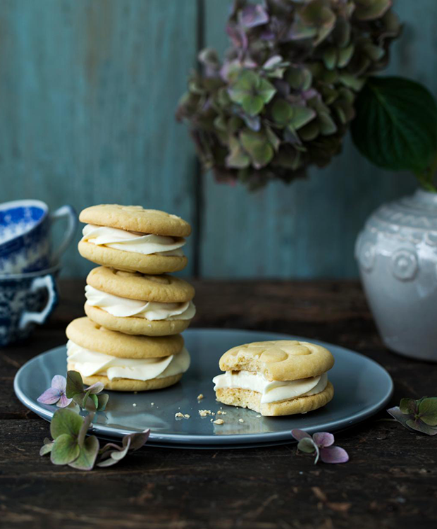 Småkager med hvid chokolade