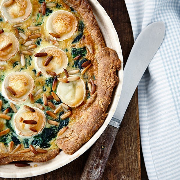 Tærte med spinat og gedeost