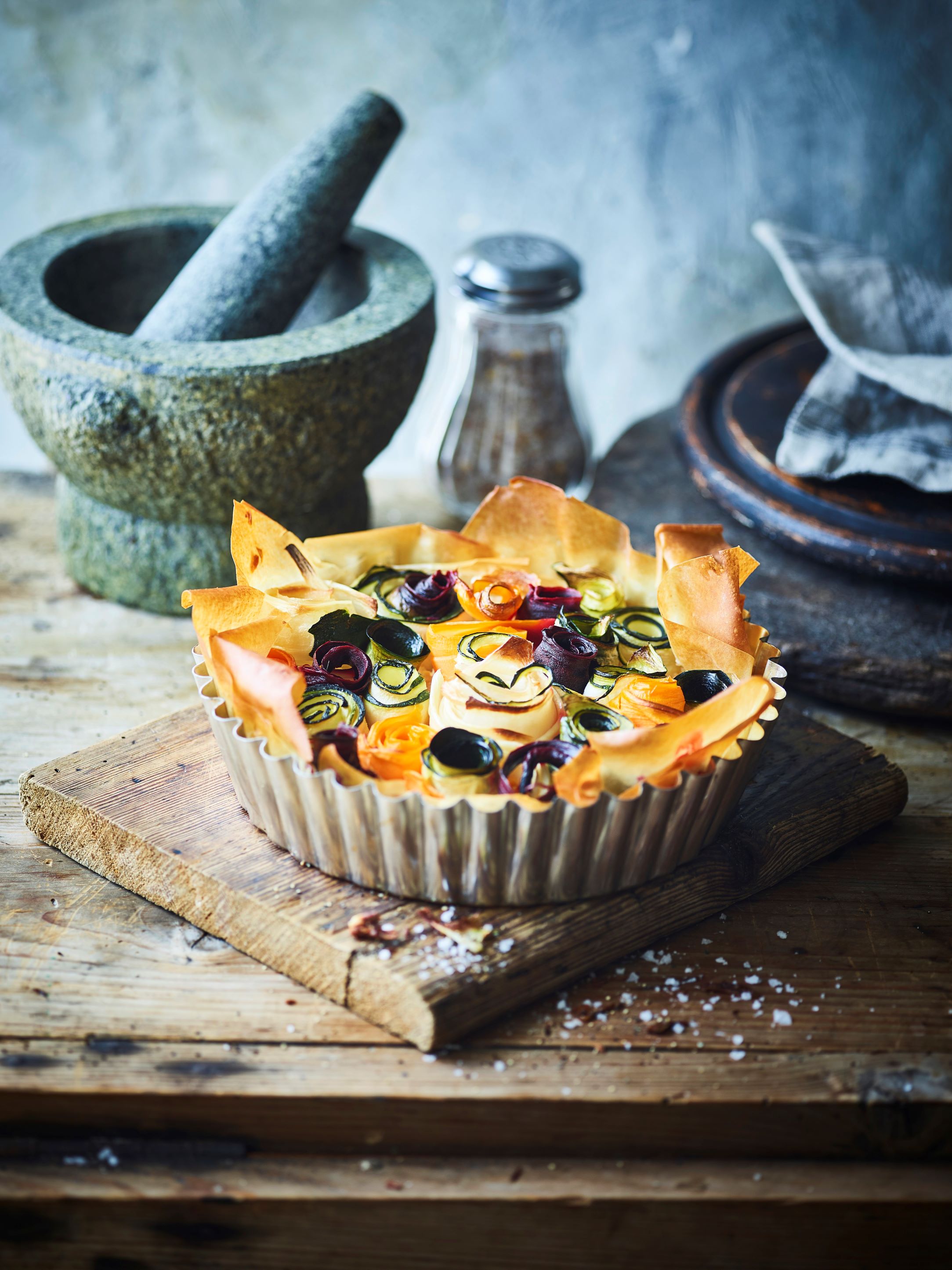 Tærte med rodfrugter