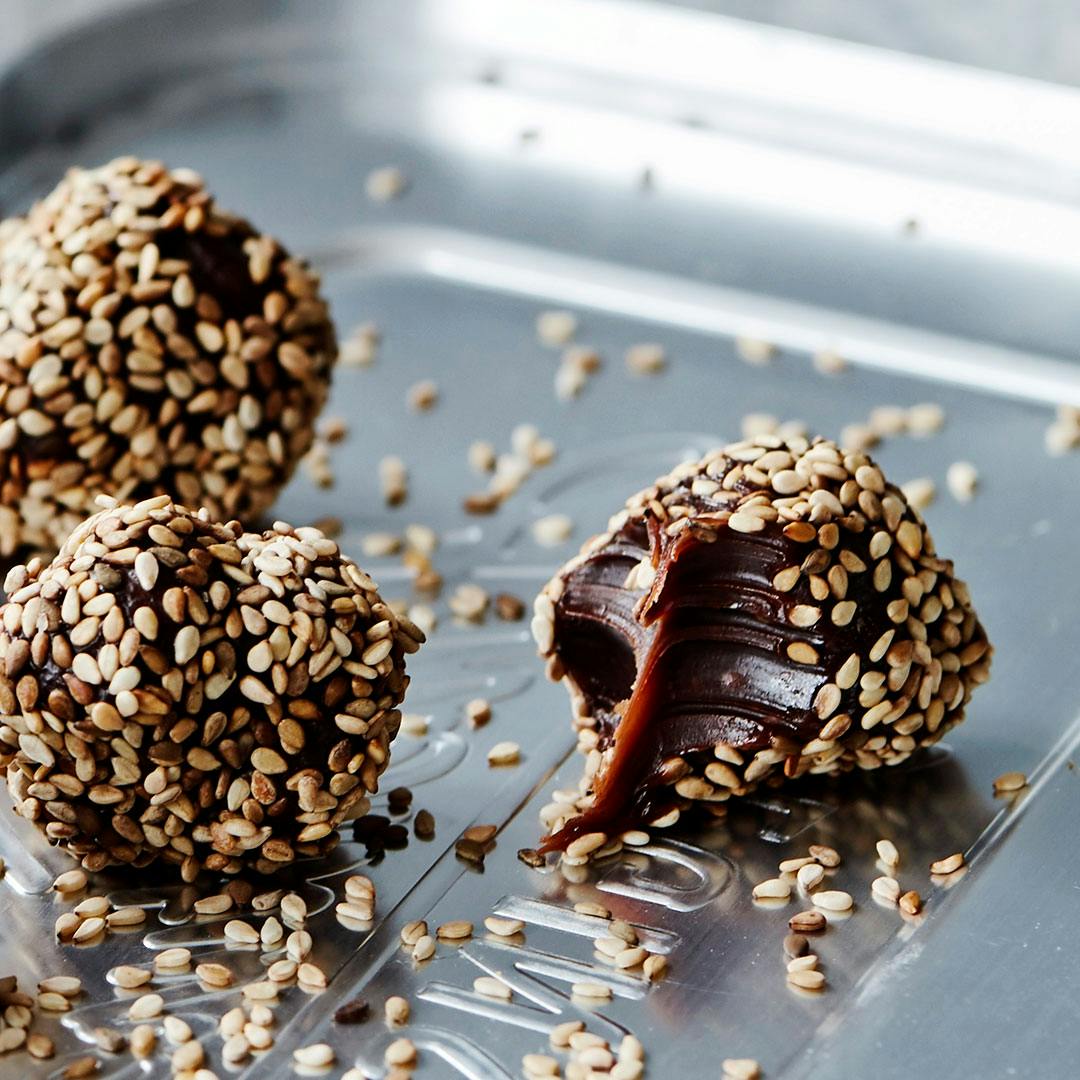 Trøfler med saltkaramel