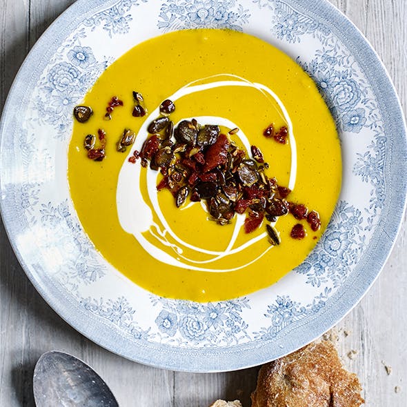 Gulerodssuppe med chorizo