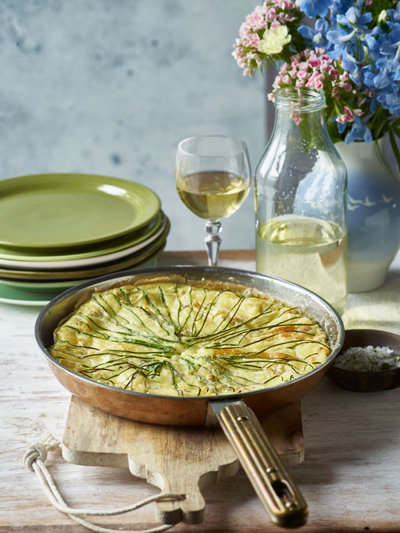 Vegetarisk frittata bagt i pande