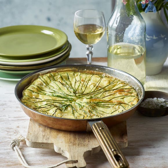 Vegetarisk frittata bagt i pande